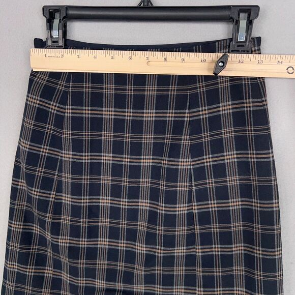 Aritzia Babaton Skirt Women 0 Yellow Black Plaid Dark Academia Preppy Schoolgirl - Picture 11 of 15